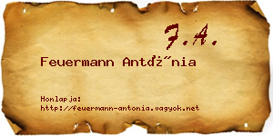 Feuermann Antónia névjegykártya